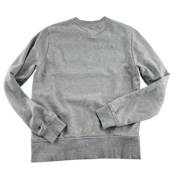 Tommy Hilfiger Mens Sweatshirt Gray/Red/White Colorblock Logo Cotton/Polyester B - Picture 7 of 7